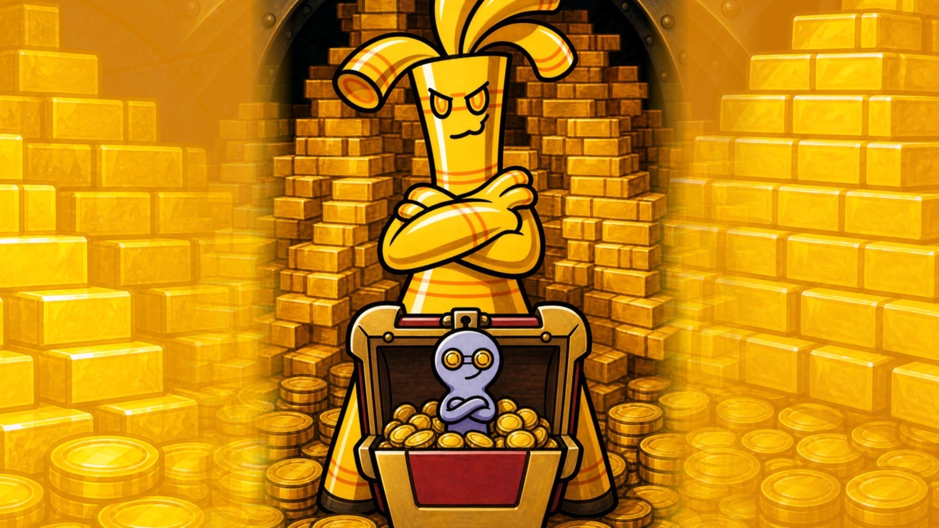Reward Round connecting mural: Gholdengo ex SAR 156 and Gimmighoul AR 133 artwork, Simplified Chinese CSV4C