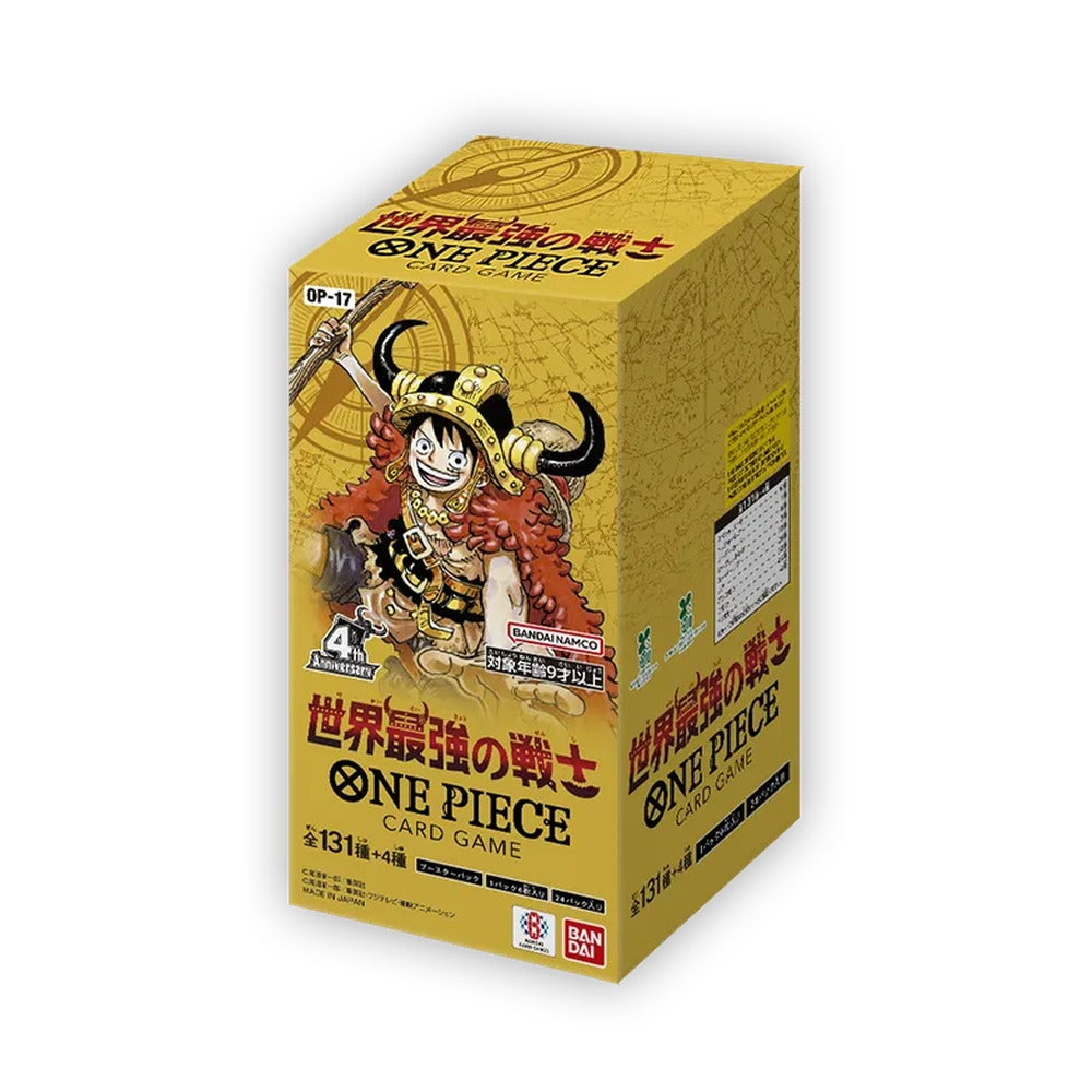 One Piece OP-17 The World's Strongest Warriors Japanese booster box, sealed, official product image