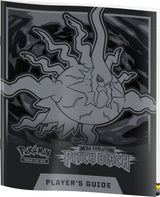 Pitch Black Player's Guide cover with silver Lunala line art on black and gray background